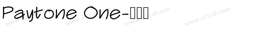 Paytone One字体转换